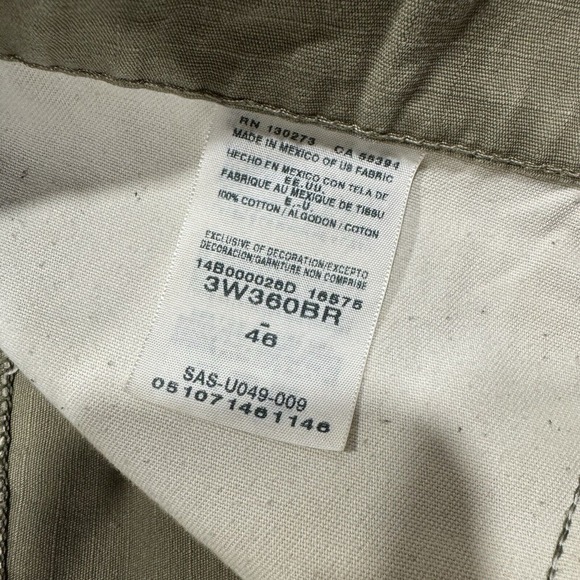 Wrangler Riggs Shorts Mens‎ 46 Beige Tan Cargo Carpenter Ripstop Workwear Logo - Picture 6 of 12